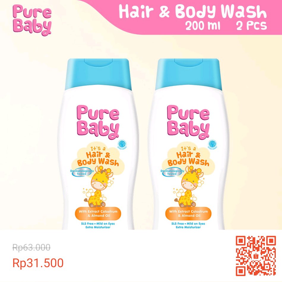 deviana_lelis's tweet photo. Pure Baby Hair &amp; Body Wash [200 ml / 2 pcs] dengan potongan 50%! Hanya Rp31.500. Dapatkan segera di Shopee! https://t.co/vU6zijOgTn #ShopeeID https://t.co/5wDKiVt2xc