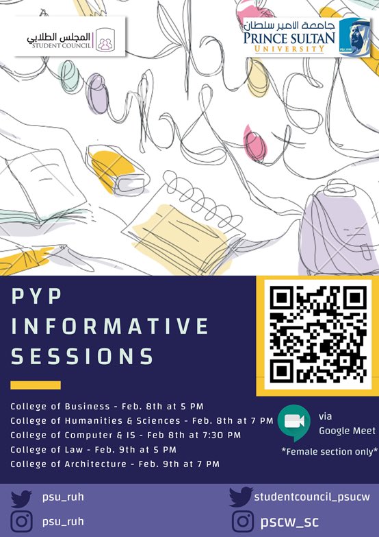 PSU_AC's tweet photo. To our new PYP Students, the Student Council is more than happy to welcome you to join our informative sessions about your respective college. Register through this 
link: https://t.co/WhFQlLfU9t https://t.co/uANgw6EvfB