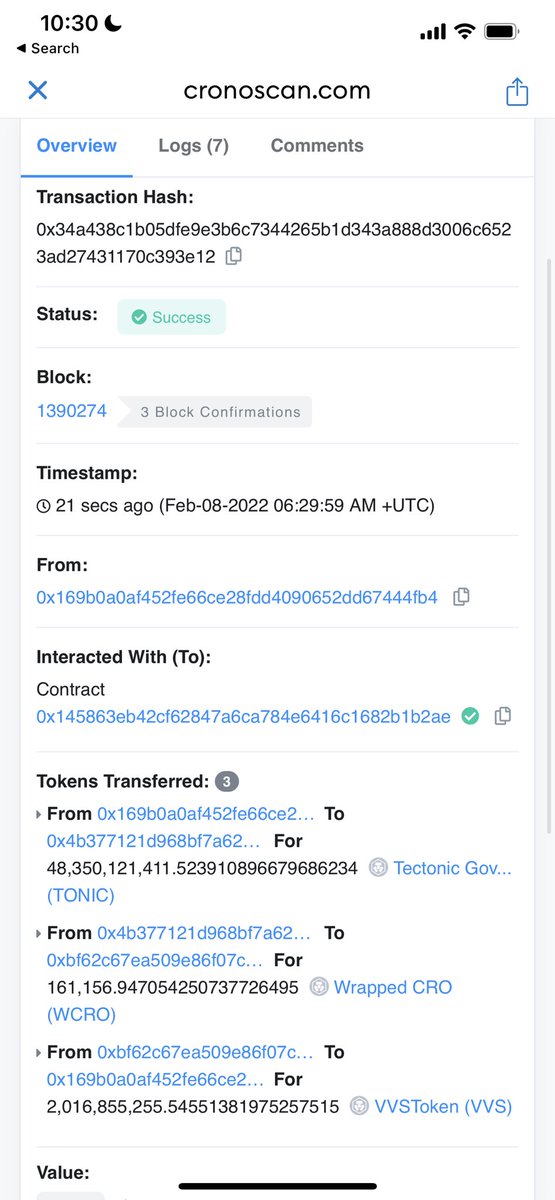 Wyll_BBK's tweet photo. Personal #BuyTheDip program $VVS buy order number 10
Another two billions VVS added to my wallet 😎
On the road to 1 Trillion 🤪
#CRO #Cronos #VVSToken https://t.co/XH1KIkNtv8