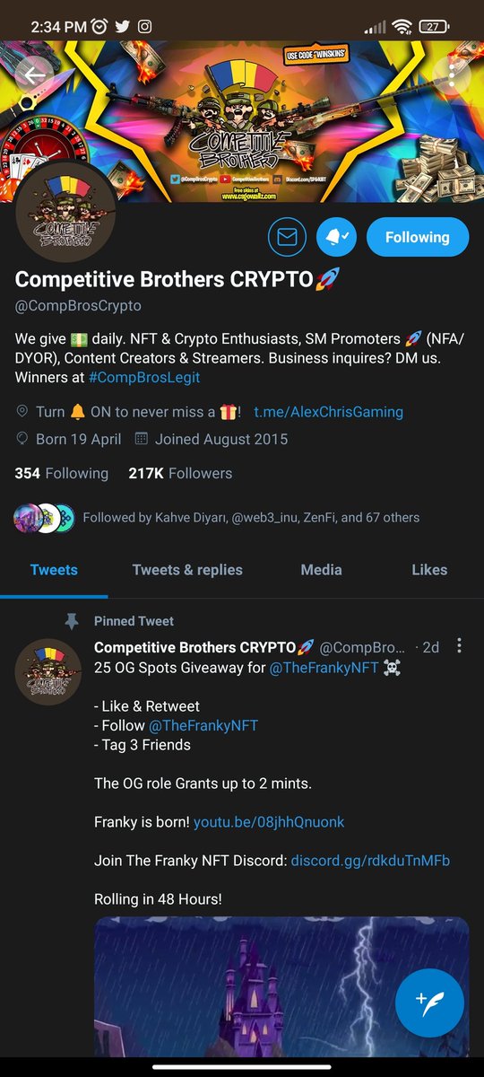 TheBigWinner22's tweet photo. @ladyincrypto @CompBrosCrypto Doneee! Followed with 🔔 on ✨🎉

#ManifestingAndClaimingWins 
#ManifestingToBeTheNextBigWinner
#BigWins https://t.co/Zn5iIxQOlr