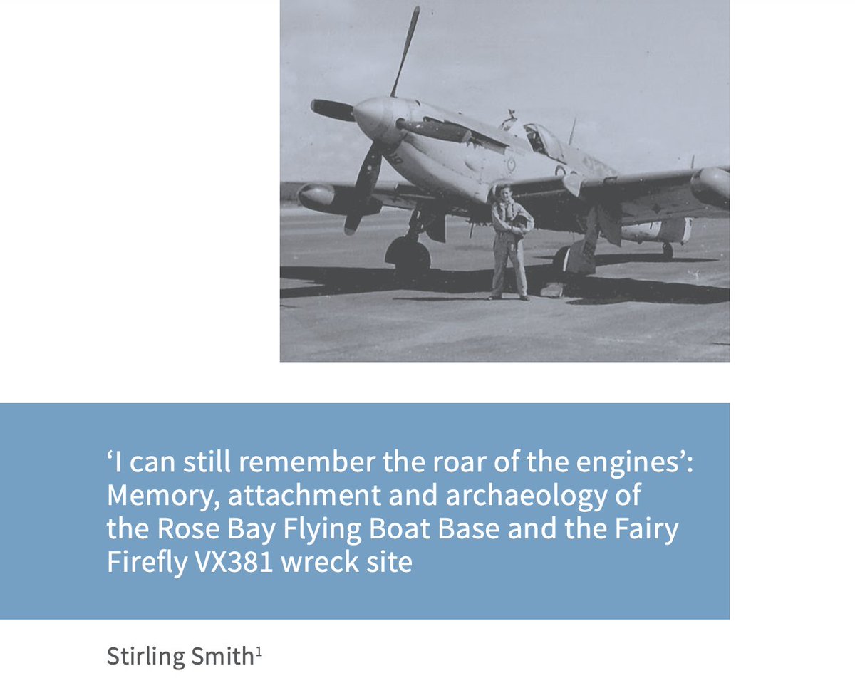 <a href="/air_heritage/">Heritage of the Air</a> <a href="/ashley_phd/">Ashley Harrison</a> @AustICOMOS @shanebreynard Stirling Smith examines memories and archaeology of the Rose Bay Flying Boat base