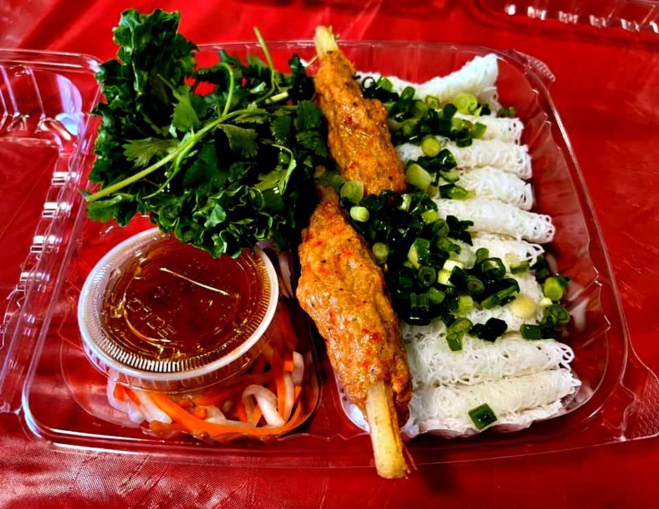 Vietnamese Sugar Cane Shrimp (chao tom) - Sugar cane shrimp (chao tom) is a Vietnamese appetizer at Tet Festival 2022 at The Central Florida Fairgrounds during the Vietnamese New Year
#OrlandoFlorida #OrlandoFL #CentralFlorida #DowntownOrlando #CityofOrlando #Florida #Foodporn