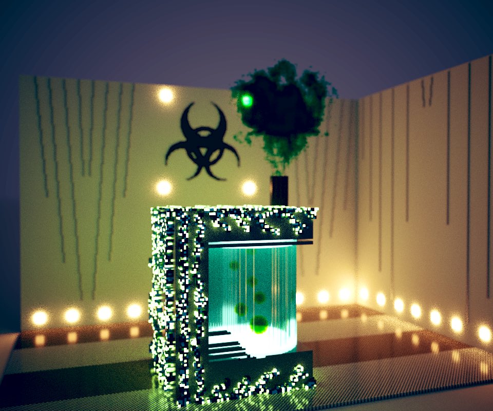 NikolasTun's tweet photo. Secret Biohazard, Voxel Art with MagicaVoxel. https://t.co/uf1fDXzSSq