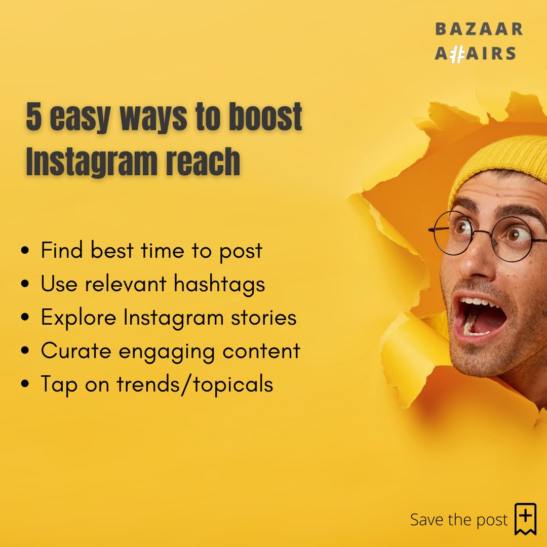 Bazaaraffairs's tweet photo. 1. You have the best product/service to offer.
2. You post daily.
3. You have good number of followers. 
But still not able to reach your potential audience? 😟
No worries, we have listed some easy ways to boost your Instagram reach and improve your visibility. ⬆️
DM us! https://t.co/FbrSuV6pB9