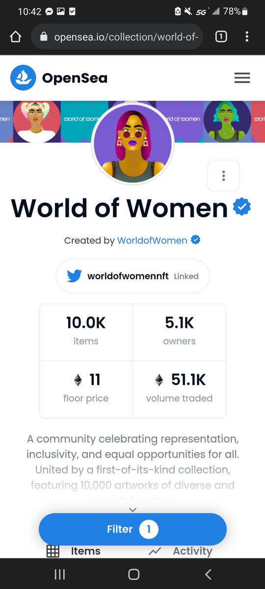 11 eth floor! Still too low. <a href="/worldofwomennft/">world of women</a> #TheTimeIsWoW