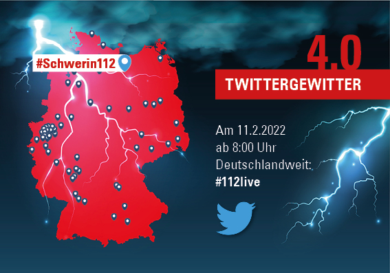 FeuerwehrSN's tweet photo. Nicht mehr lang bis zum #Twittergewitter ⚡️ Wir sind gespannt und freuen uns euch viel von der Feuerwehr Schwerin vorstellen zu können 🧑‍🚒🚒🚑 Seid ihr auch dabei? Am 11.02. geht's los! 🎊#Schwerin112 #112live https://t.co/NBDdSAAtlS