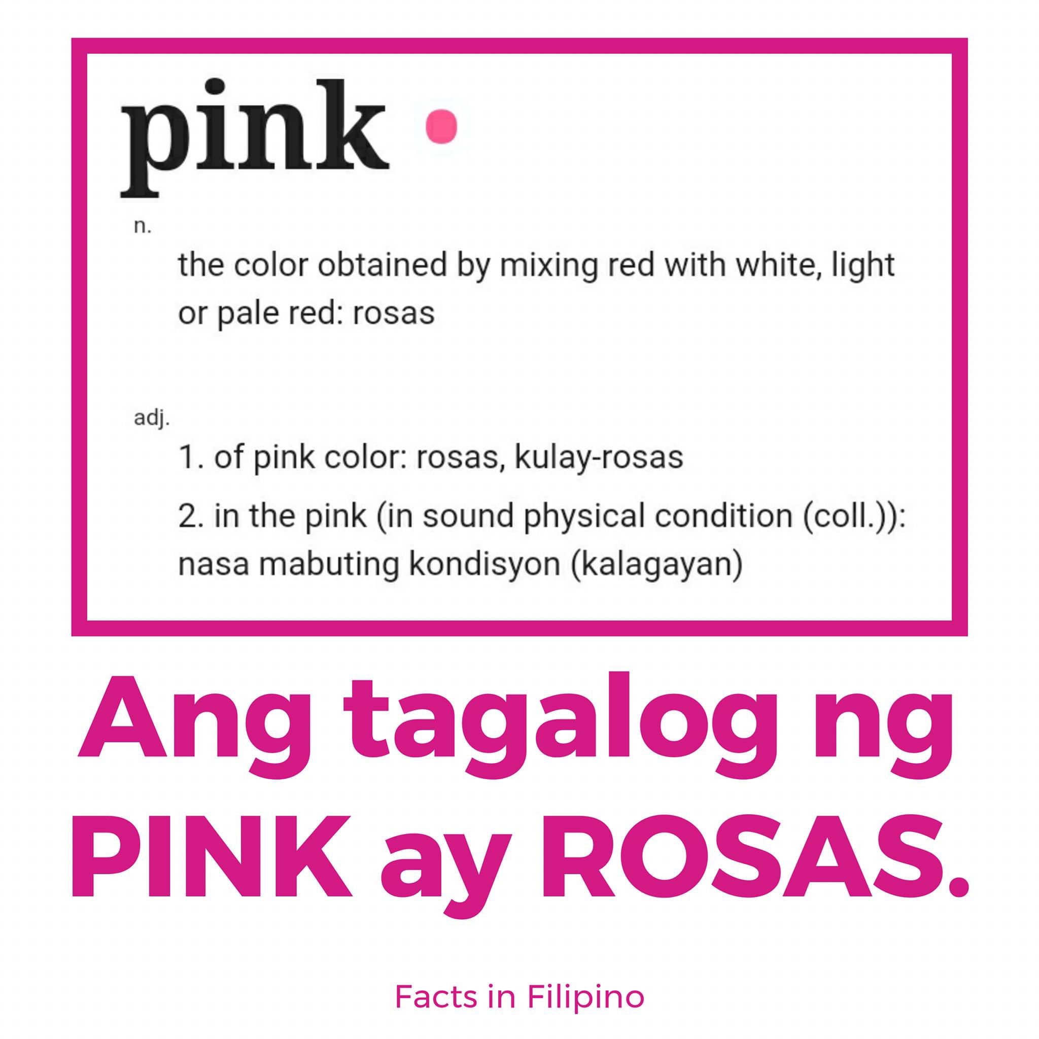 Tagalog ng pink