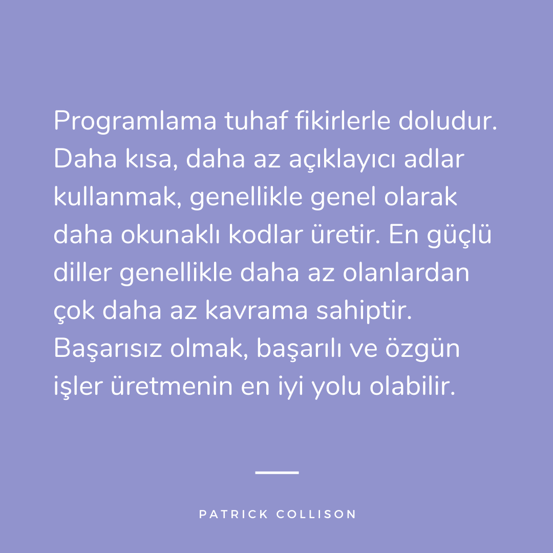KartacaOfficial's tweet photo. Web uygulamaları, ölçek çok büyük olana kadar nadiren teknik zorluklar içerir. Başka bir deyişle, başarısızlık için giriş engeli daha yüksektir. Önce başarılı olmalısınız.
#kartaca #yazılım #softwaredevelopment #developerquotes #developerinspiration #patrickcollison #coding https://t.co/13IhLh7WzN