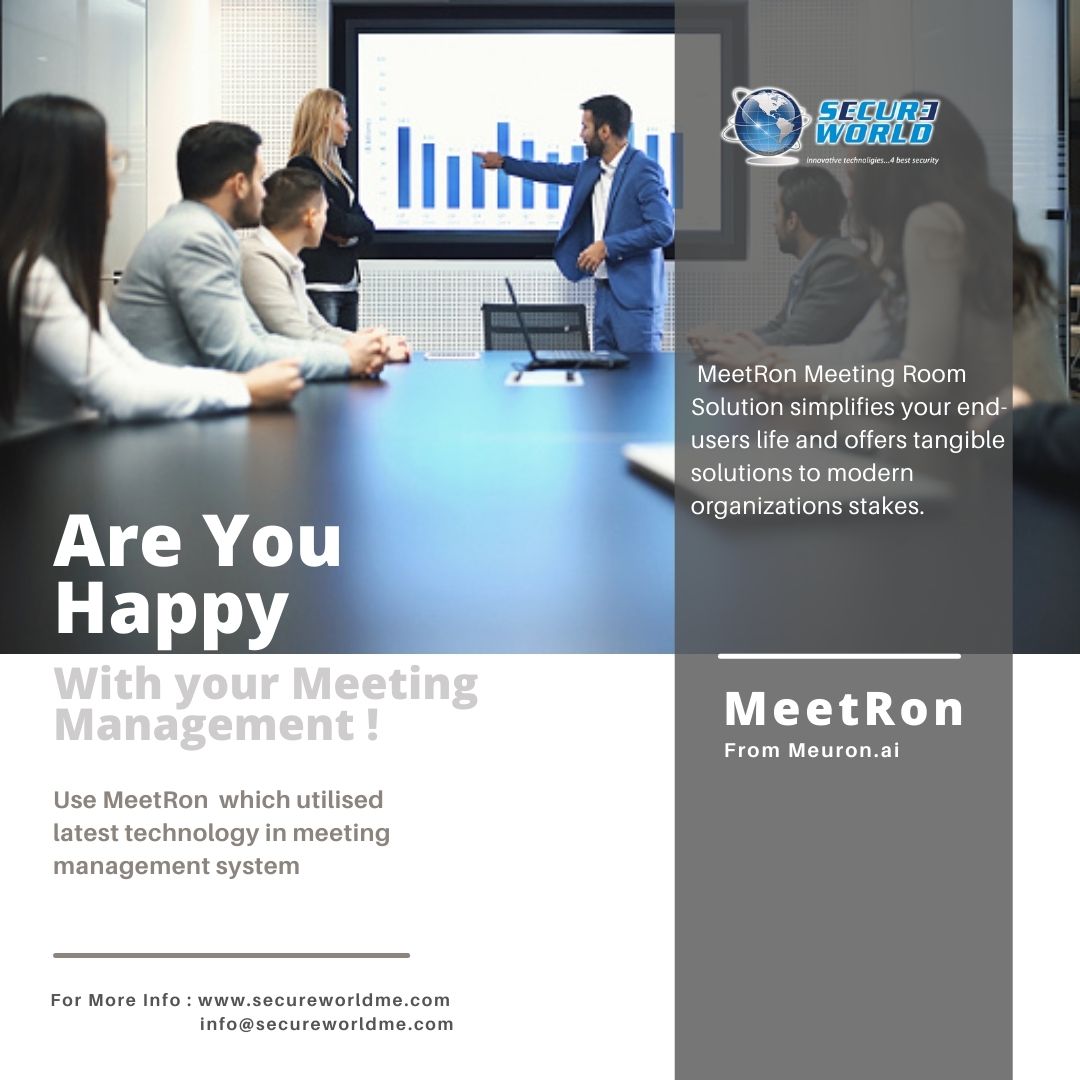 SecureWorldMe's tweet photo. Use MeetRon which utilised latest technology in meeting management system
#MeetingRoomManagement
#MeetingRoomSolution
#MeetRon https://t.co/hxoqlghTLW