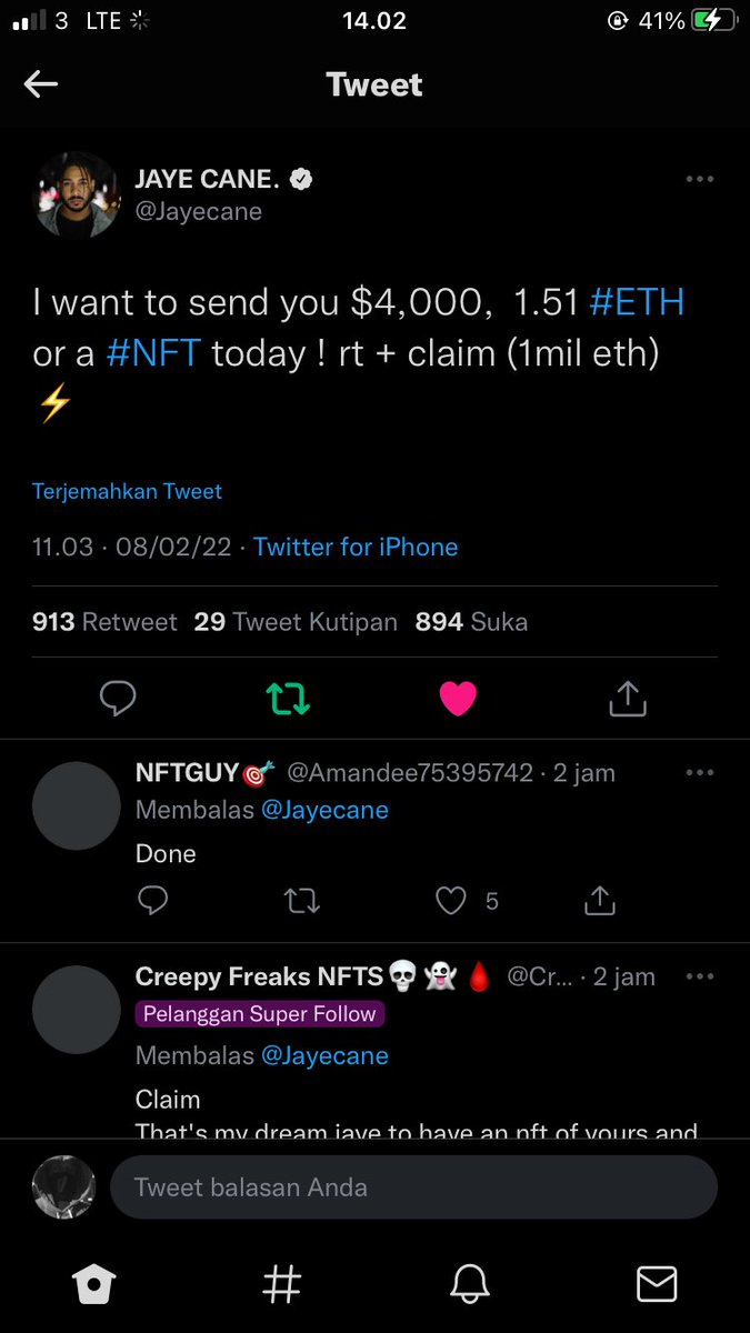 Cryptokoin_'s tweet photo. @Jayecane claim (1m eth) . done please :) https://t.co/TxhqBaqwFz