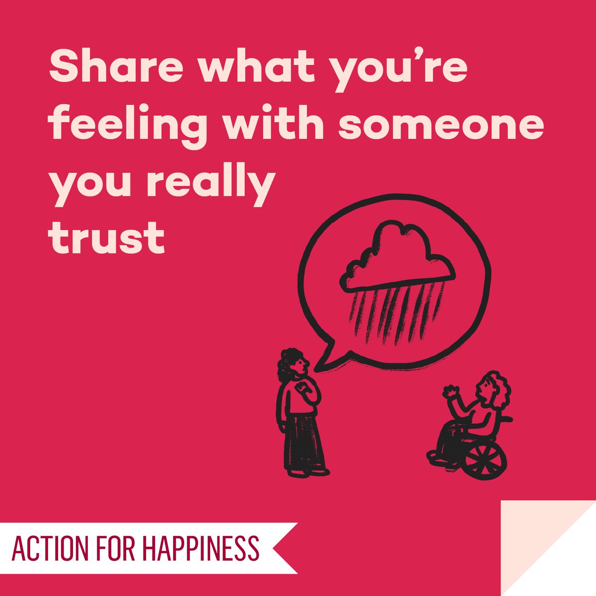 Friendly February - Day 8: Share what you’re feeling with someone you really trust actionforhappiness.org/february #FriendlyFebruary
