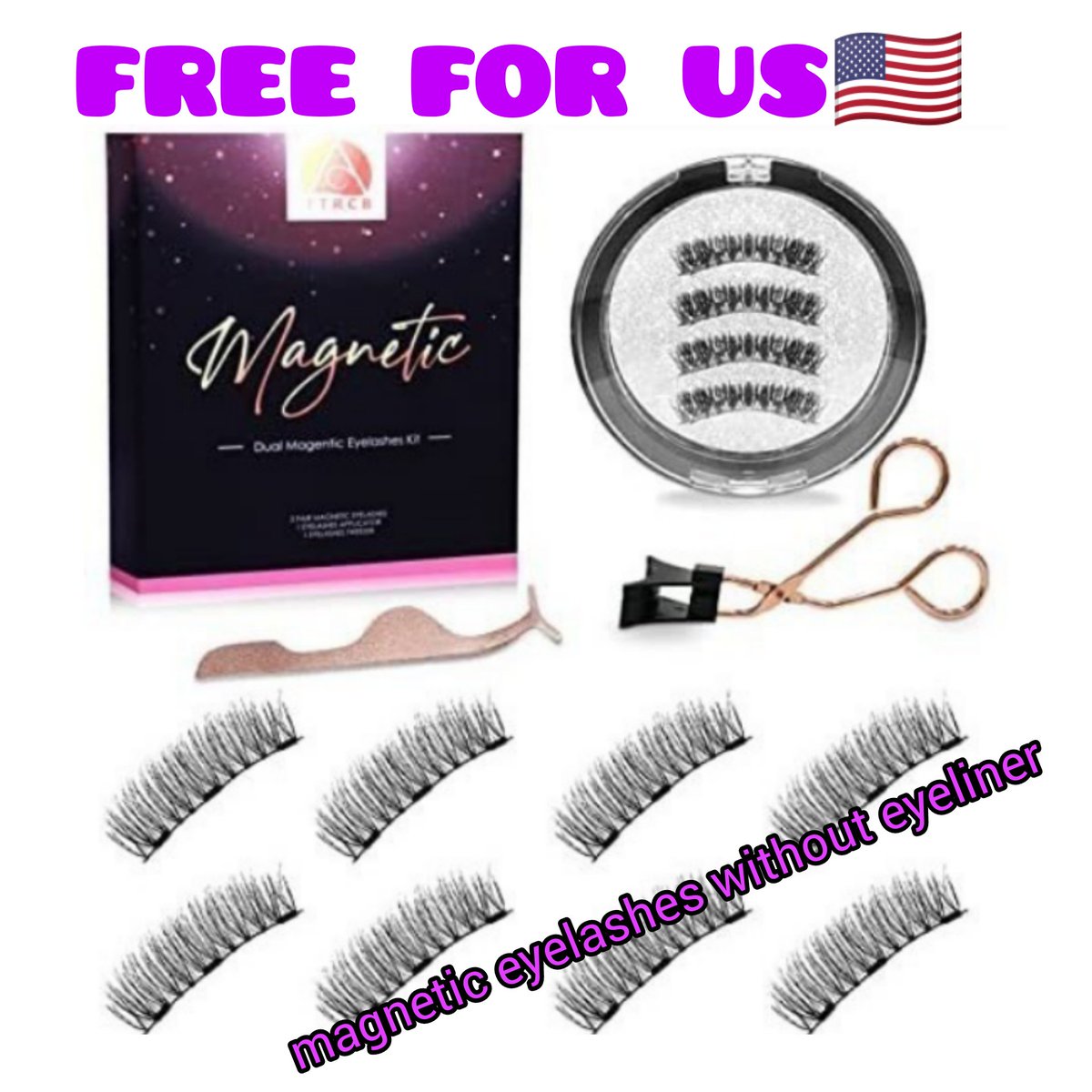 FOR USA 🇺🇸
magnetic eyelashes without eyeliner
R-e-f-u-n-d A-f-t-e-r R-e-v-i-e-w🔥
Pp & Pro*duct🎁 F*ee C-o-v-e-r-d🔥
Inbox ✉️ me if you are interested ✨
#usgiveaways
#ustester 
#usabeautyproducts
#usfashion 
#eyelashes
#eyelashextensions
#magneticlasheseyelash
#usmakeup