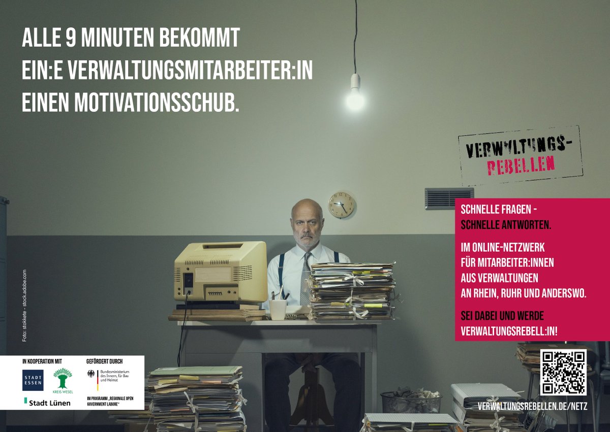 Yippie, es ist so weit! 🥳 Wir öffnen die Tore zum  Online-Netzwerk für Mitarbeiter:innen aus Verwaltungen an Rhein &amp; Ruhr &amp; anderswo. 140 Pilotnutzer:innen aus über 40 Verwaltungen testen es seit April &amp; freuen sich sehr auf den Austausch mit euch! Infos: verwaltungsrebellen.de/netz/