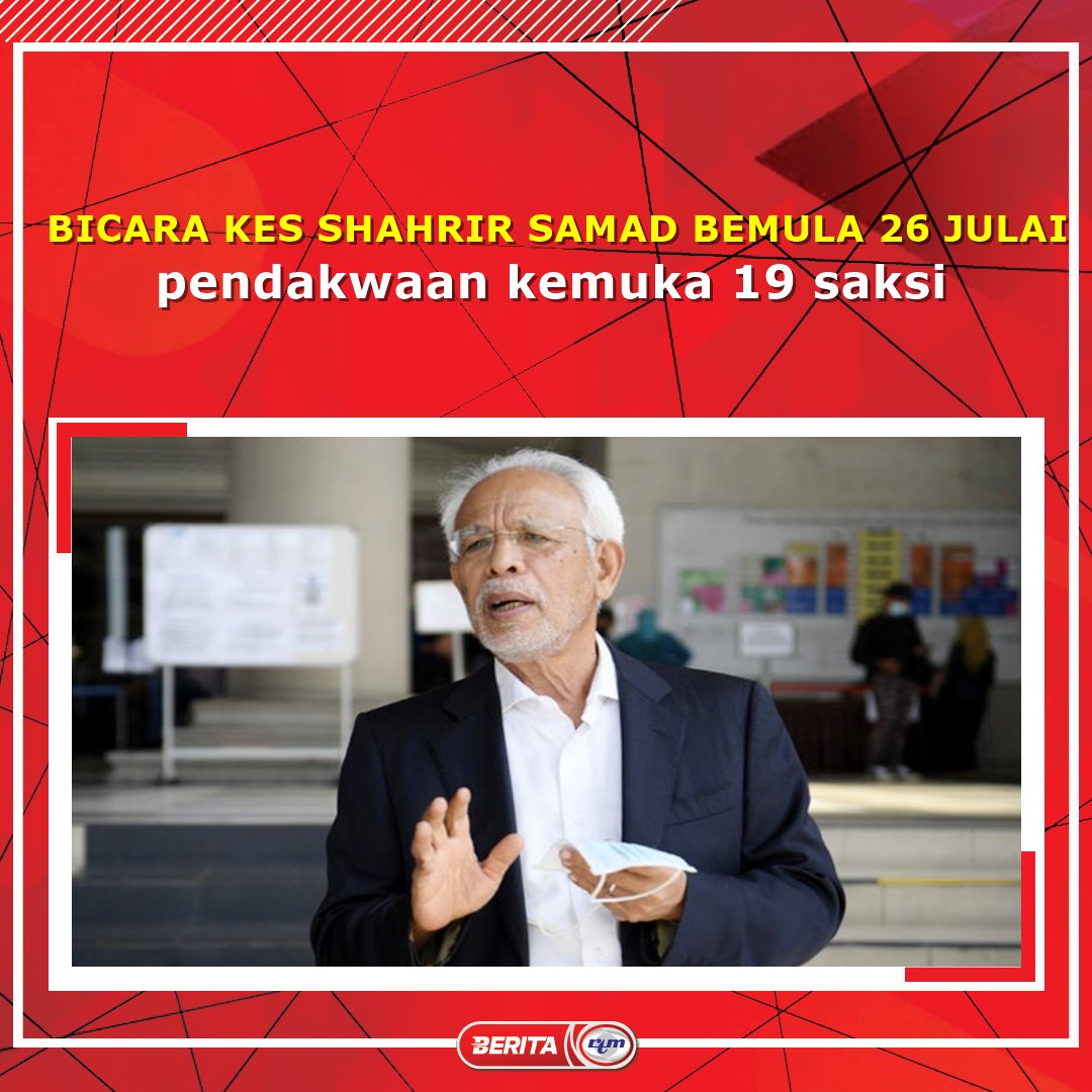 beritartm's tweet photo. 8 Februari - Bicara kes Shahrir Samad bermula 26 Julai, pendakwaan kemuka 19 saksi
Ikuti berita penuh di :
https://t.co/40TE2uiWlt
'Yang sahih di Berita RTM'
#RTM #BeritaRTM #KeluargaMalaysia #COVID19Malaysia #KITASIBER https://t.co/rFpnaTKyom