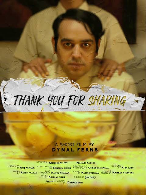 #ThankYouForSharing an Indian dark comedy short film, is receiving international acclaim. Apart from being chosen for International Shorts 2021 in #Australia the film has now advanced to the third round of the Golden Short Film Festival in #Rome