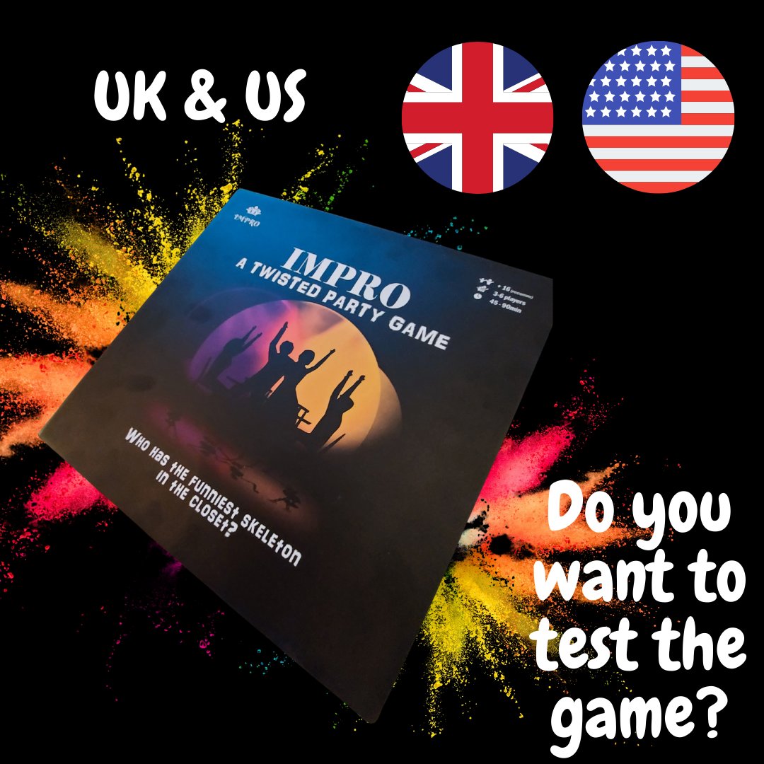 Do you want to be the one to test our game? We have prototypes in the US and UK, so please give me a shout if you are the one we are looking for!
#partygame #boardgame #kickstarter #gamenight