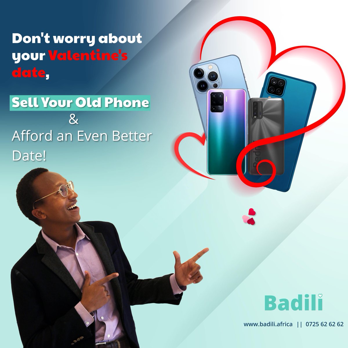 badili_africa's tweet photo. 🎵Valentine's is coming, where's your boyfriend?🎵 I hope you're not letting an old phone sit in the back of your drawer when you can sell it and take your significant other on a date they really deserve. Sell your old phone to us in just a snap! https://t.co/dVZPR7g9n8