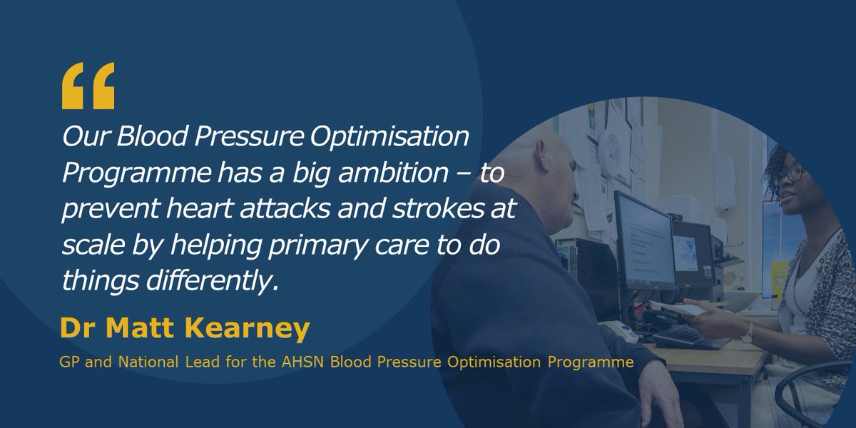 DrMattKearney's tweet photo. The new national Blood Pressure Optimisation programme @AHSNNetwork @UCLPartners has a big ambition - to support primary care to prevent 1000s of heart attacks and strokes @Shahed__Ahmad @TheBHF @TheStrokeAssoc.  Read my new blog https://t.co/gn7itfjpBM https://t.co/hhVv1uYuUs