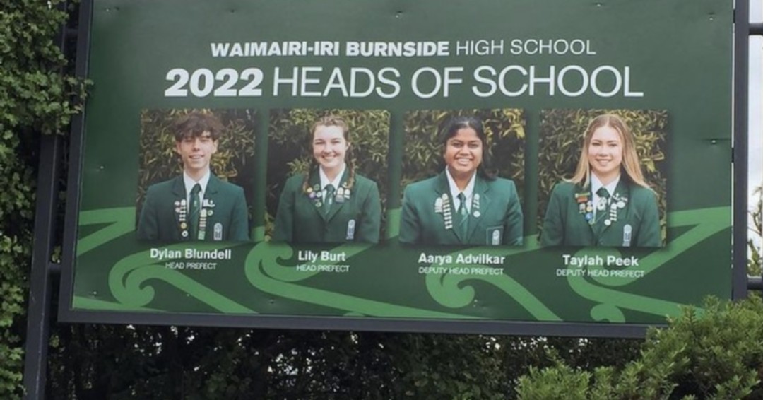 Creative Trust-proud to announce one of our youth workers is Head Boy,  Burnside High 2022 (actually Head Prefect as school dropped gender defined roles). Dylan is my 17yr son.  He'll only be ok with this share because the pic is already on the very public school billboards.  :D