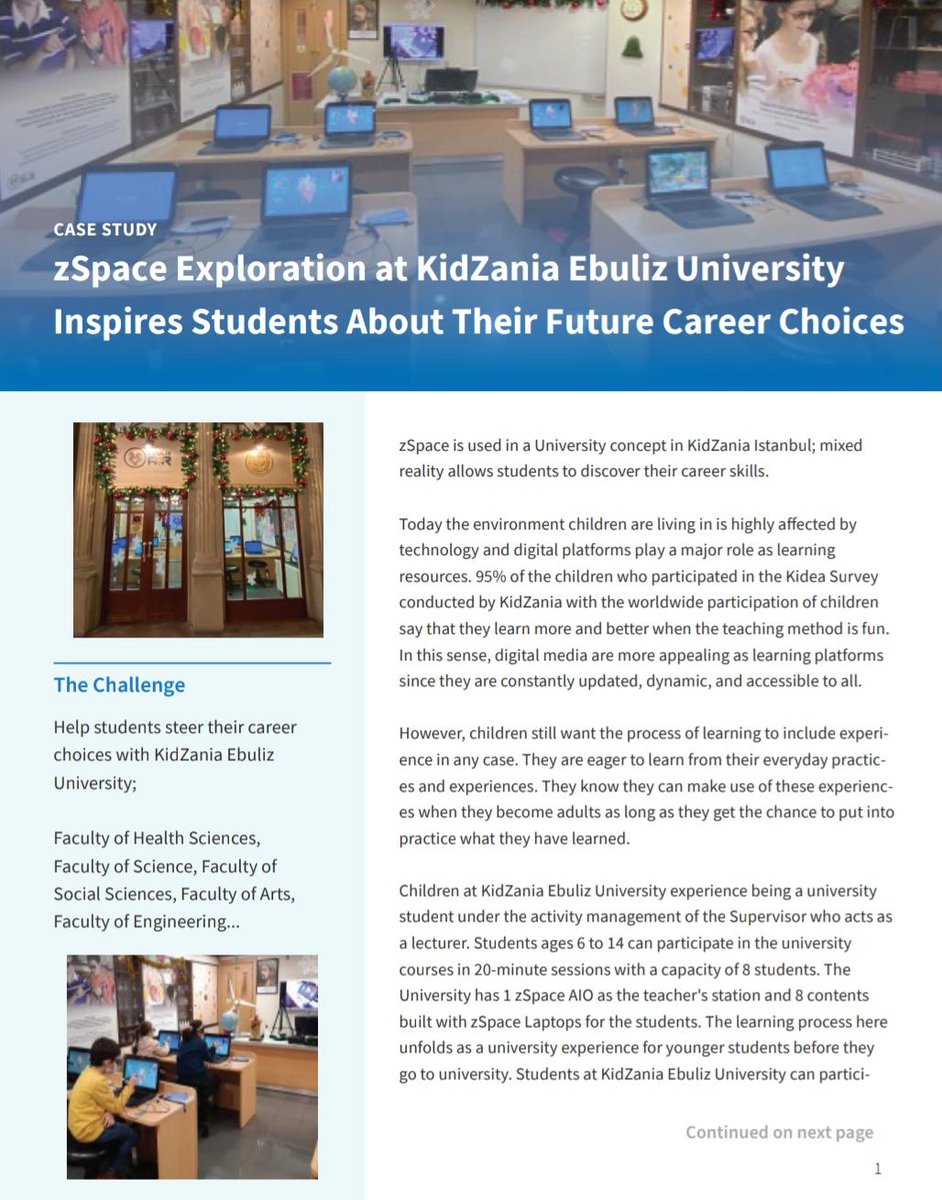 zSpace, KidZania İstanbul’da Üniversite konseptinde kullanılıyor; Karma Gerçeklik öğrencilerin kariyer becerilerini keşfetmelerini sağlıyor.

cdn.zspace.com/collateral/cas…

<a href="/zSpace/">zSpace</a>Turkiye @zSpace <a href="/kidZaniaist/">KidZania İstanbul</a>