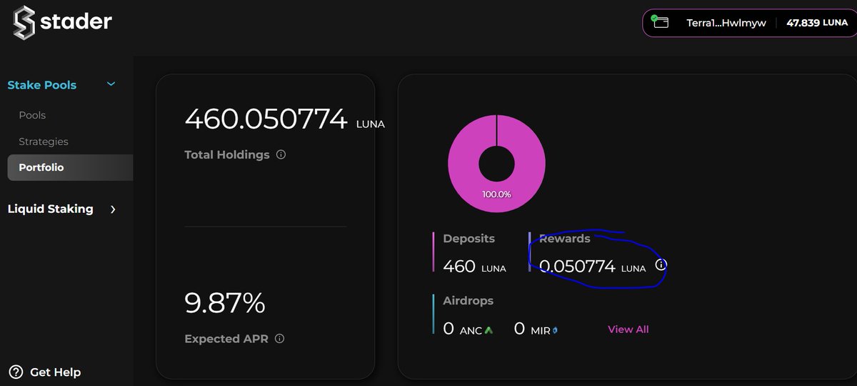 Anyone know if these rewards on <a href="/staderlabs/">Stader Labs</a> get auto compounded and if so how often do they get compounded?  The little "i" icon says that rewards have yet to be moved to strategy. Do they get compounded into my deposits or put into my wallet?  <a href="/danku_r/">danku_r</a> $ust $luna <a href="/rebel_defi/">Rebel Defi</a>