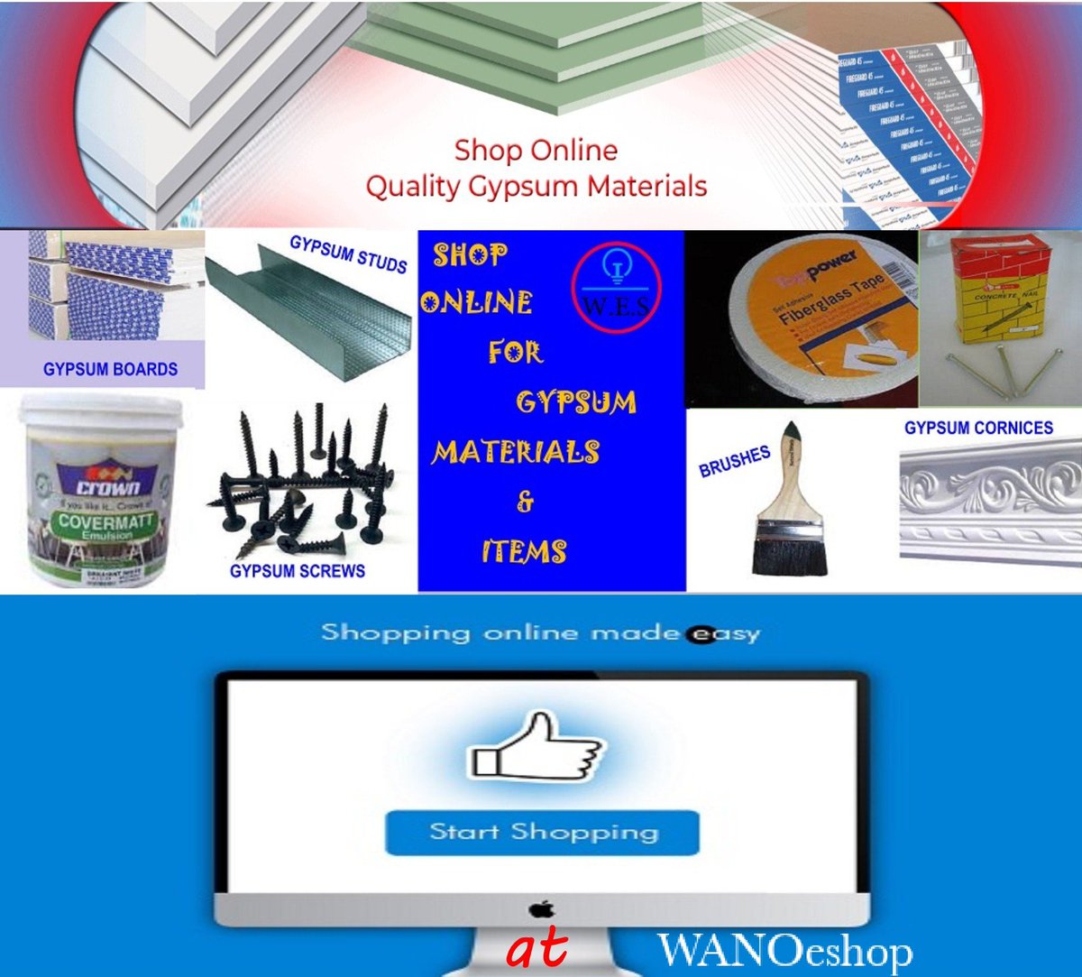 WanoEngineering's tweet image. 🌿🌿Kwani ni Keesho🤷🤷
✅We got you covered with quality gypsum boards and all Accessories.👌
👉Visit our catalogue on WhatsApp wa.me/c/254710422071 to view and make your orders🛒
✅Best prices guaranteed. Professional gypsum installers available.
#wearewano #wanoeshop