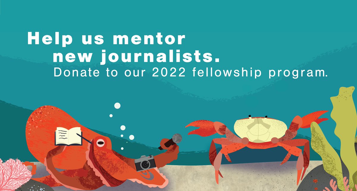 Today is the launch of our ✨ 2022 fundraising campaign! ✨ By February 28, we need to raise $21,000 to cover the salary for a six-month fellowship position with Hakai Magazine. 

Help us mentor new journalists. Please donate. donorbox.org/journalism-fel…