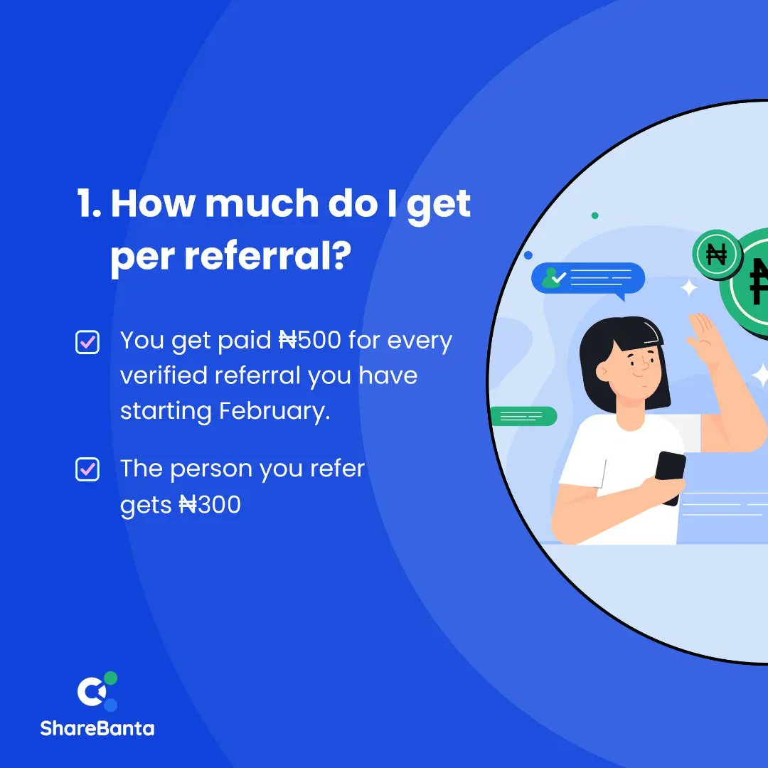 sharebanta's tweet photo. Here's all you need to know about our 3 Million Naira referral rewards currently up for grabs. 
_
#IrefromShareBanta #CustomerSatisfaction #ShareBantaRewards #CustomerSupport https://t.co/ece7VtKXzT