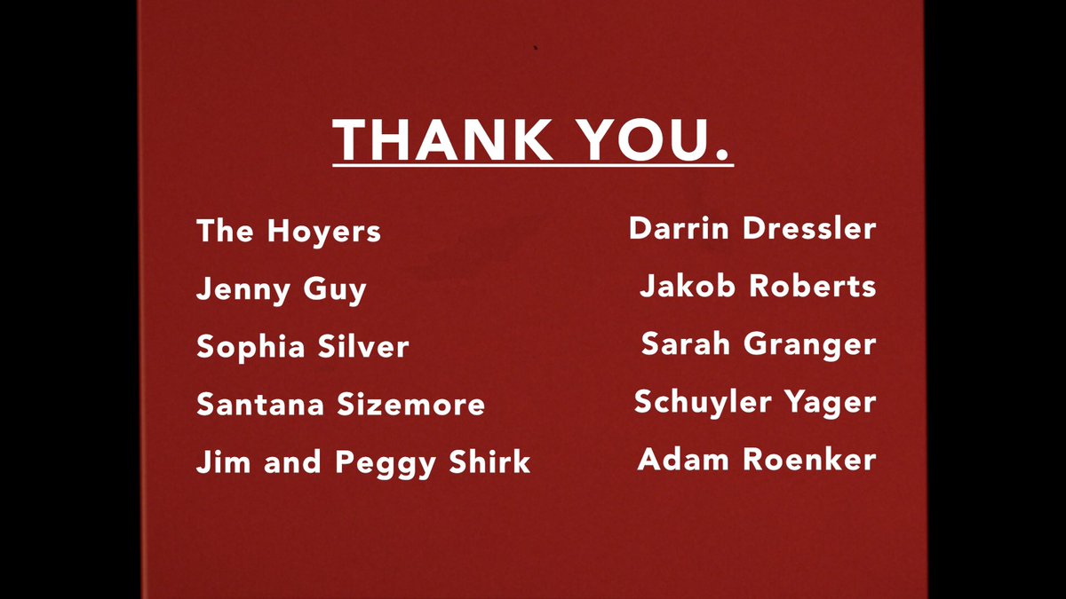 tcodf_film's tweet photo. ❤️ We’re so grateful to these wonderful supporters of our crowdfunding campaign. 

To the Hoyers, Jenny, Sophia, Santana, the Shirks, Darrin, Jakob, Sarah, Schuyler and Adam — a million thank you’s! https://t.co/1XCHUNAbYC
