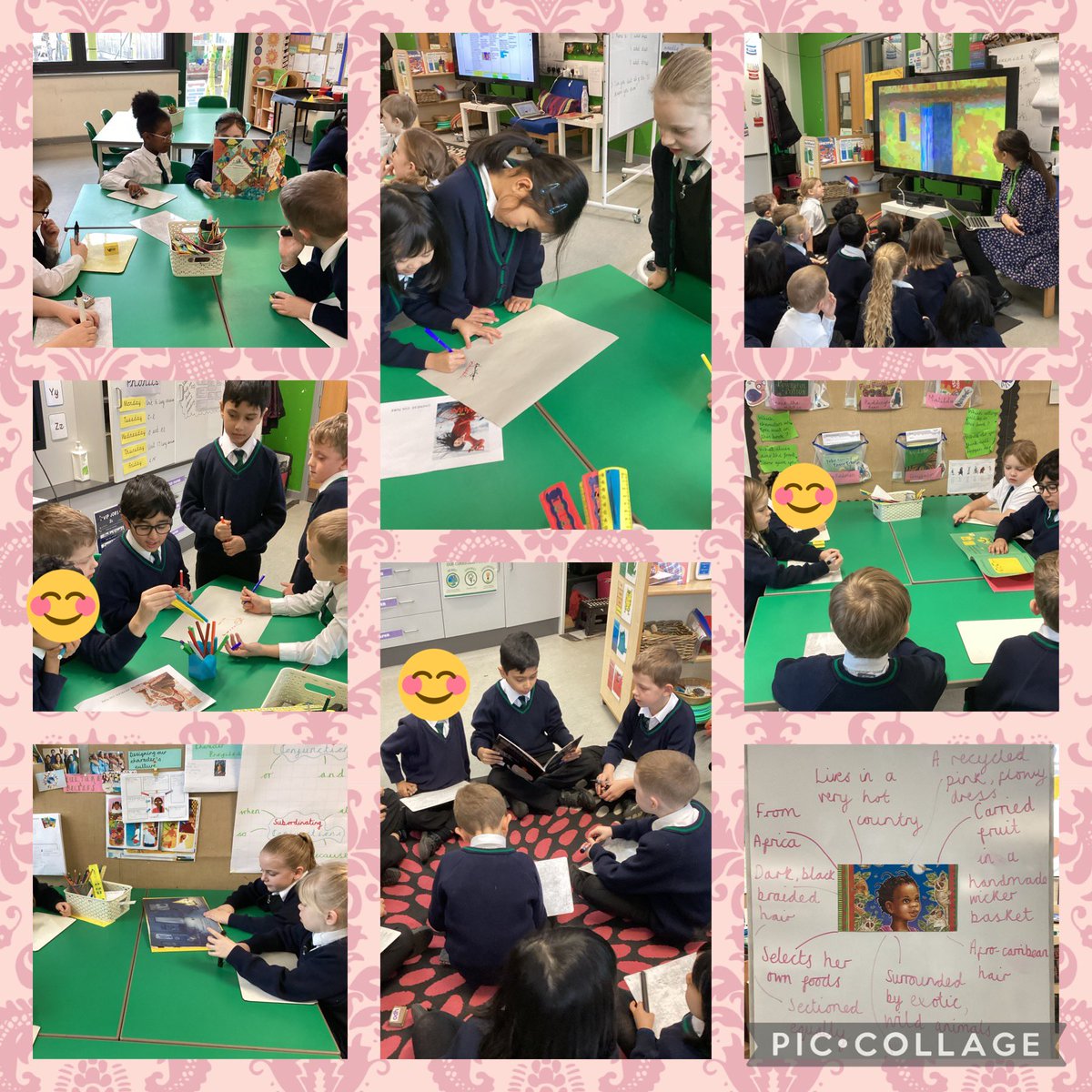Year3LLTPA22's tweet photo. We are really enjoying reading stories from other cultures in English. We are even luckier to listen to our own friends sharing facts about their own cultures #English #embracingothercultures #miniauthors #guidedreading https://t.co/Yl5LJcjSCp