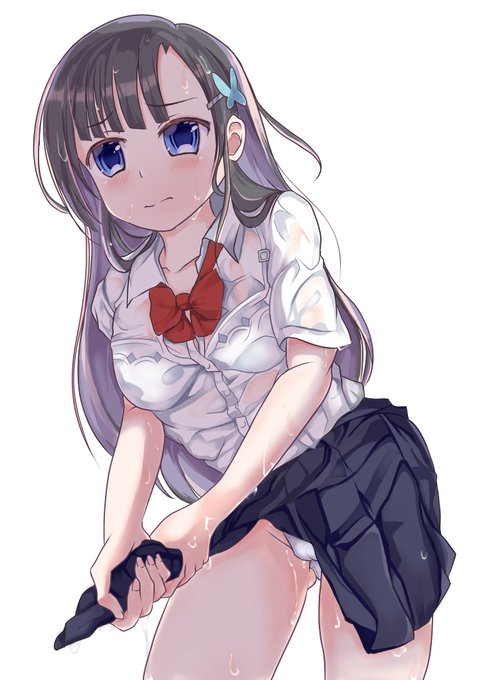 濡れ透けの制服の子を塗ってみました。続きは後日やります。 