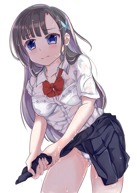 濡れ透けの制服の子を塗ってみました。続きは後日やります。 