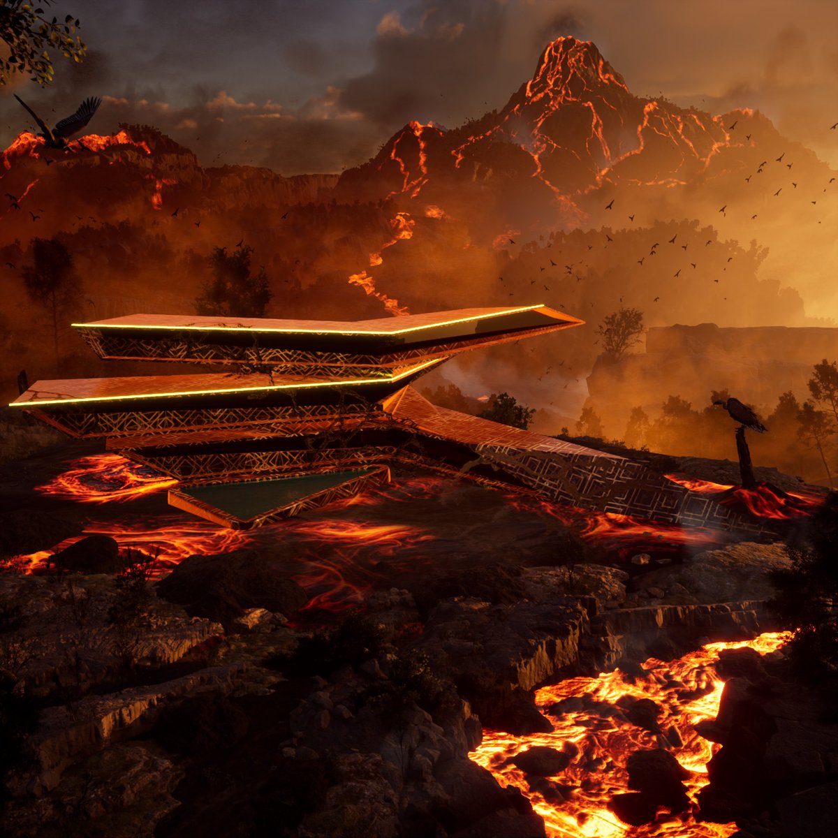 MetaMansionsNFT's tweet photo. Introducing the very first #MetaMansions #NFT Type III Mountain Biome sneak peek. ���🔥 https://t.co/JUrMTw9YTx