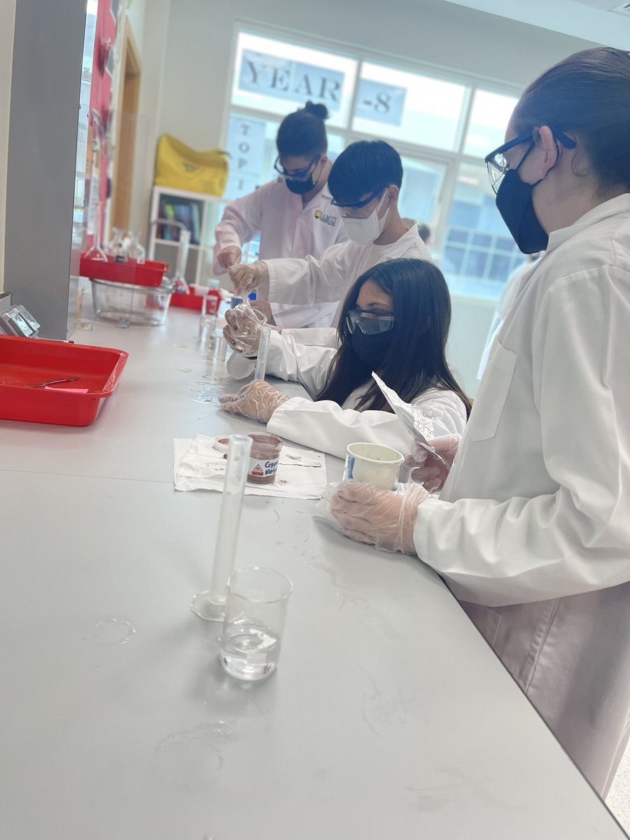 Today our #AmityADYear9 students investigated the temperature changes  that occur when different metals are added to hydrochloric acid. From this, they were able to construct their own reactivity series #AmityAD #AmityADScience #AmityADChemistry #ChemistsInTheMaking