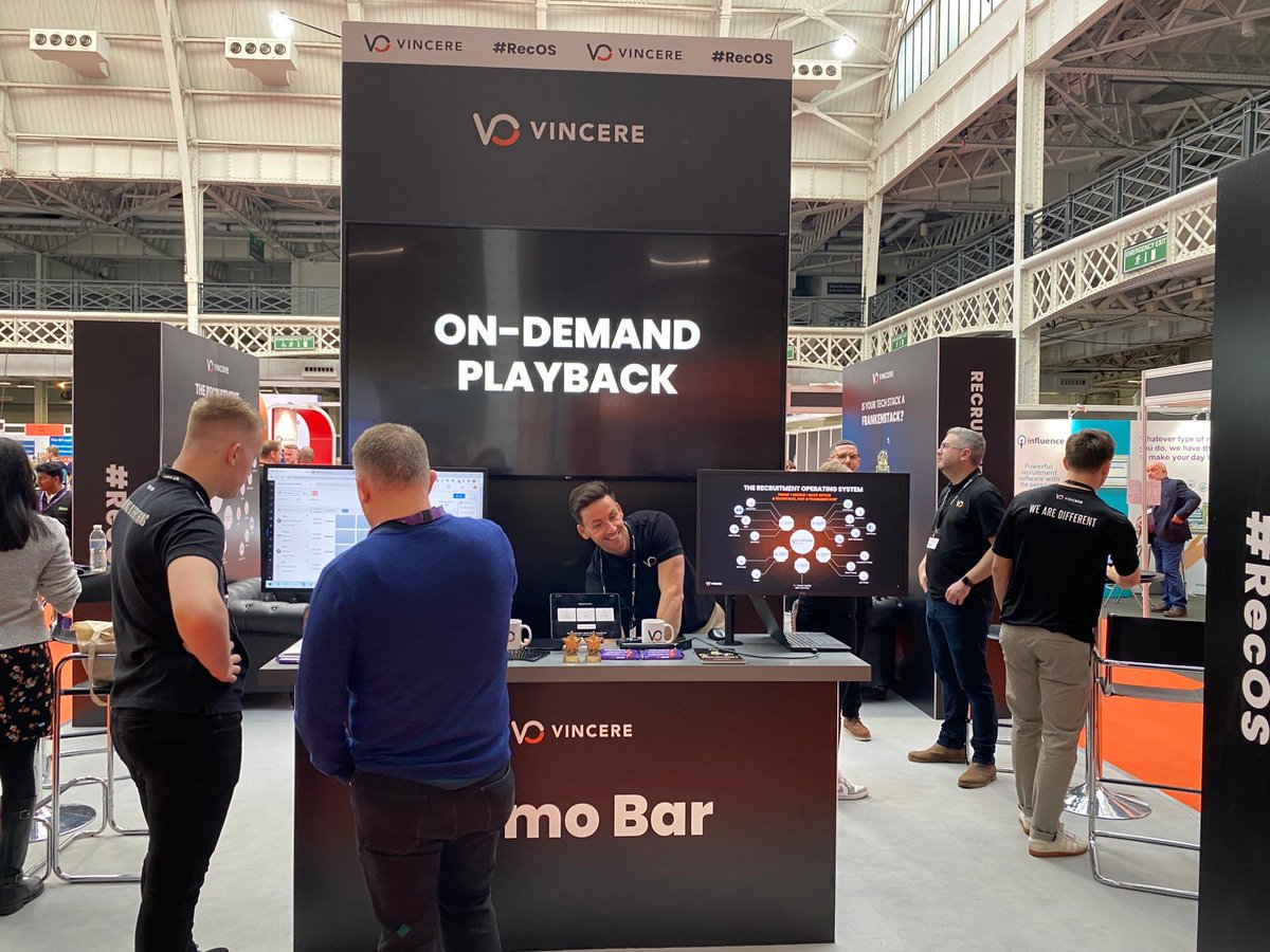 Vincere is the Recruitment Operating System. The all-in-one #RecOS purpose-built for recruitment &amp; staffing agencies for the entire Front, Middle &amp; Back office operations.

You can find <a href="/VincereHQ/">Vincere</a> on stand C20 at the #RecExpo