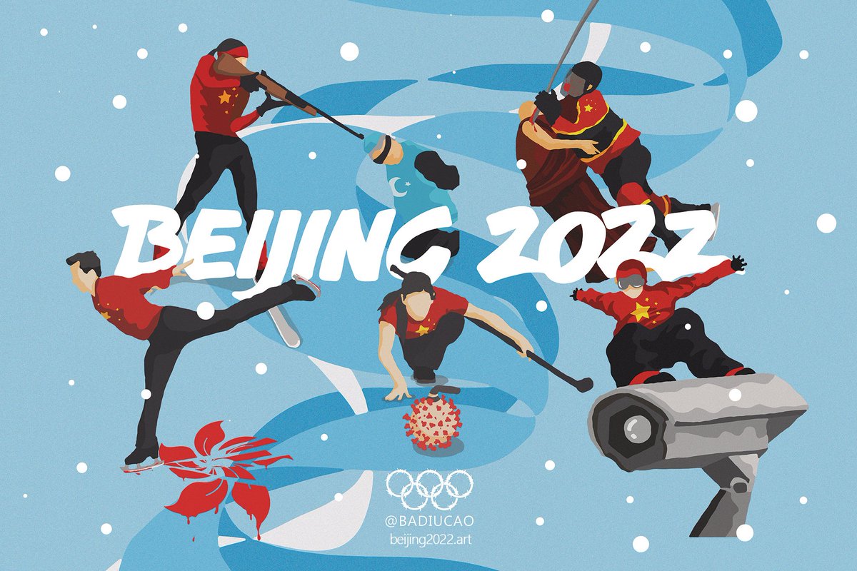 Beijing 2022 Winter Games poster by Chinese dissident artist <a href="/badiucao/">巴丢草 Bad ї ucao</a>