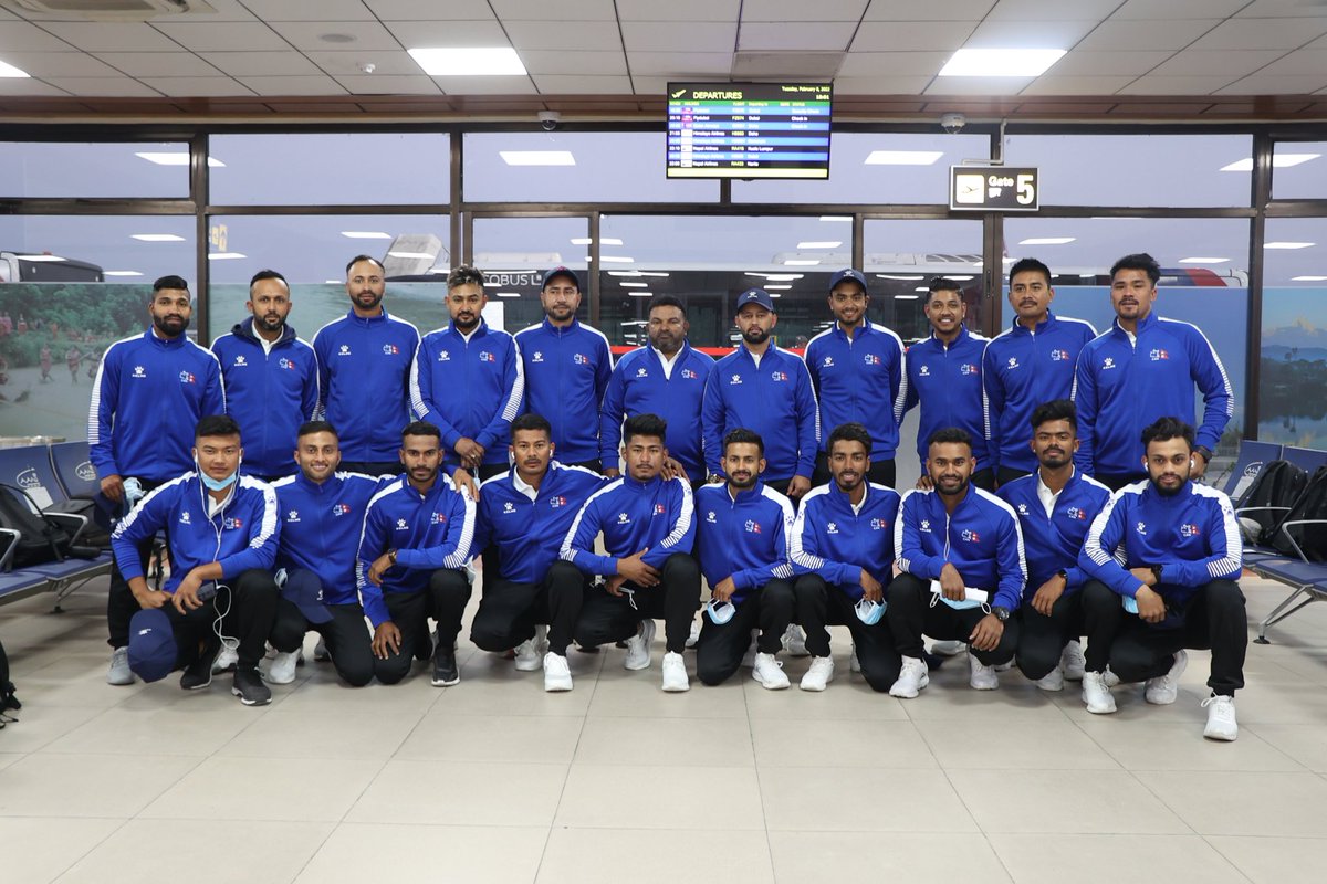 Journey to ICC Men's T20 World Cup 2022, off to the Oman for ICC T20 World Cup Qualifier A.

Photo: Kaushal Adhikari