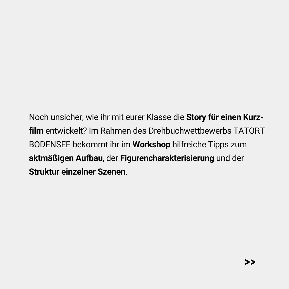 SKW_BW's tweet photo. Spannungsbogen erzeugen, authentische Filmfiguren schaffen - für Lehrkräfte, die am Drehbuchwettbewerb TATORT BODENSEE teilnehmen, bieten wir kostenfreie Hilfestellung an.
#twlz #drehbuchschreiben #schülerwettbewerb #krimi #schreibwettbewerb https://t.co/TRsTGAreQT