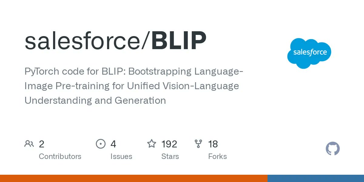 shyambv's tweet photo. Wanted a mouthful list of words? "Bootstrapping Language-Image Pre-training for Unified Vision-Language Understanding and Generation"

Try it out: https://t.co/bJEnYOqC13

#Salesforce #ArtificialIntelligence #computervision #machinelearning https://t.co/qSxjROUDAR