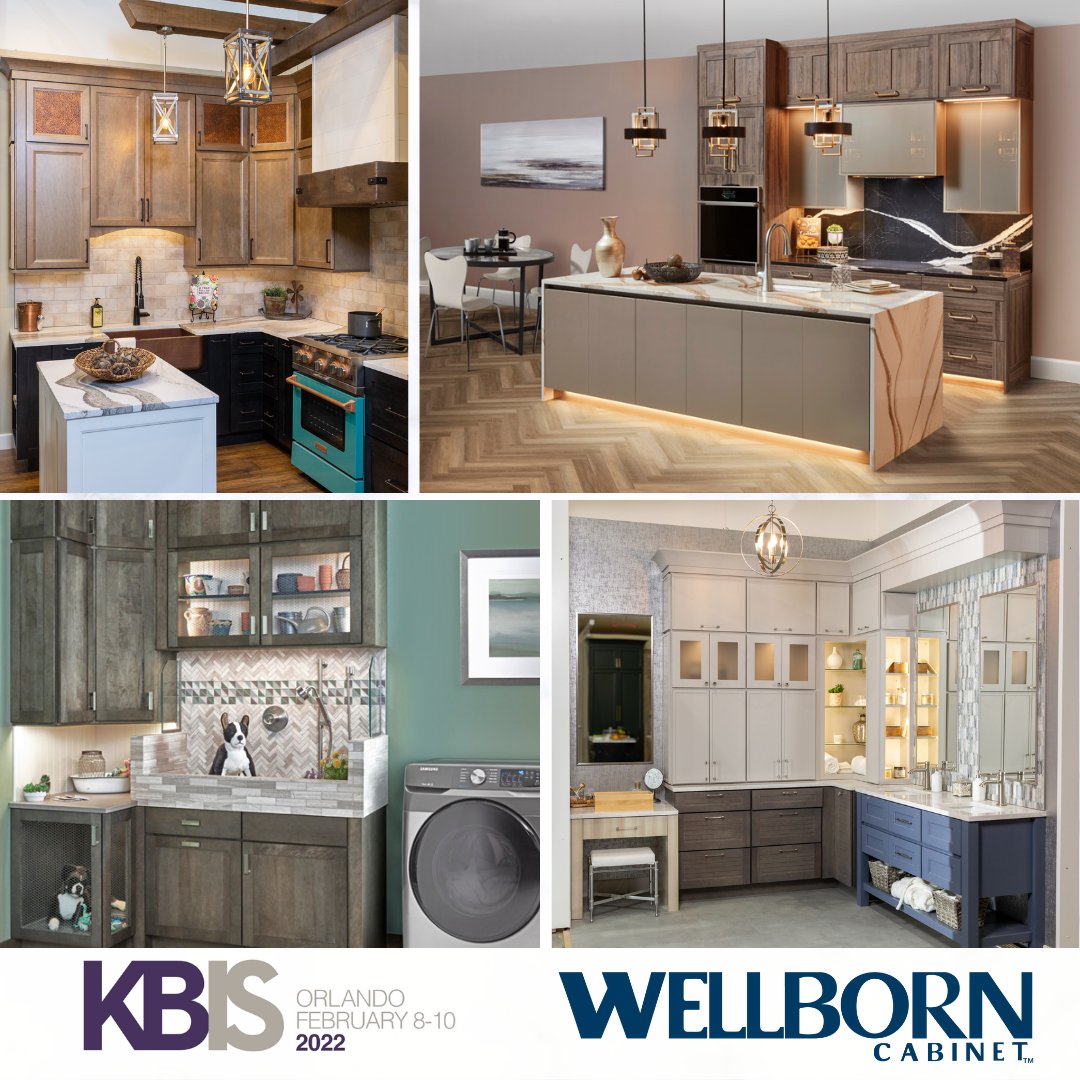 WellbornCabinet's tweet image. Kicking off #KBIS2020 with a special thanks to our silver and gold partners in design! @bluestarcooking @crossvilleinc @cambriasurfaces @geappliances @hafeleamerica and bfwresource.com We couldn’t have pulled off these gorgeous rooms without you!