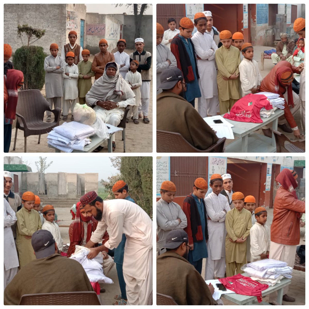 اسلام علیکم
پاکستان زندہ باد
 الحمداللہ ٹیم سرعام ہڑپہ سٹی (ساہیوال ڈویژن) کی طرف سے کچھ دن پہلے مدرسہ کے 10مستحق حفاظ کیلئے کپڑے سلوانے کیلئے ٹیلر ماسٹر کو بلا کر سلائی کیلئے دیے جو آج الحمد اللّٰہ پچوں کو پہنچا دیے گئے اللّٰہ اس چھوٹی سی کاوش کو اپنی بارگاہ میں قبول فرمائے