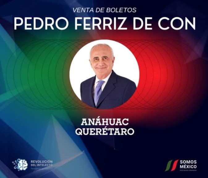 pattygmiranda's tweet photo. $500 cuesta el boleto mas barato para escuchar una Conferencia de @PedroFerriz bajo el título "La Revolución del Intelecto". Un personaje de derecha recalcitrante bajo el yugo de "Somos México".

¿Qué opinan? https://t.co/n87jO2WNIJ