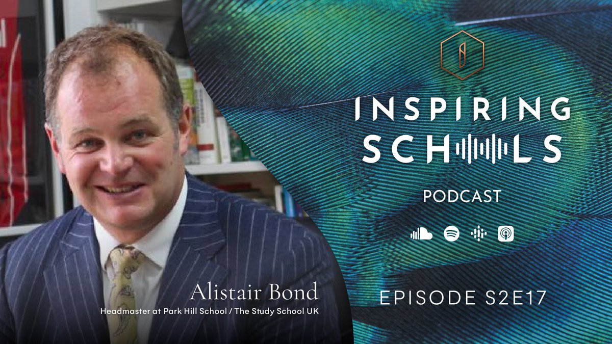 I am delighted to announce my guest for S2E17 of our #InspiringSchoolsPodcast ~ Alistair Bond (<a href="/AlistairBond/">AB</a>), Headmaster at <a href="/ParkHillSchool1/">Park Hill Prep School & Nursery</a> and <a href="/studyschooluk/">The Study School</a>.

Tune in tomorrow morning across Spotify, iTunes, Google &amp; Soundcloud.