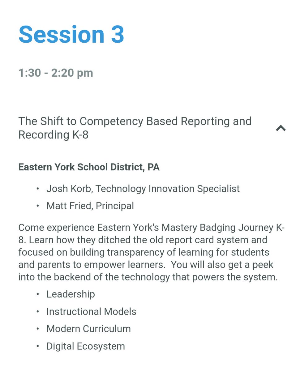 Interested in badging at #ncdc22 come check out our session today!  We would love to spark a discussion with you about how we are unboxing mastery based teaching and learning! #unboxedu