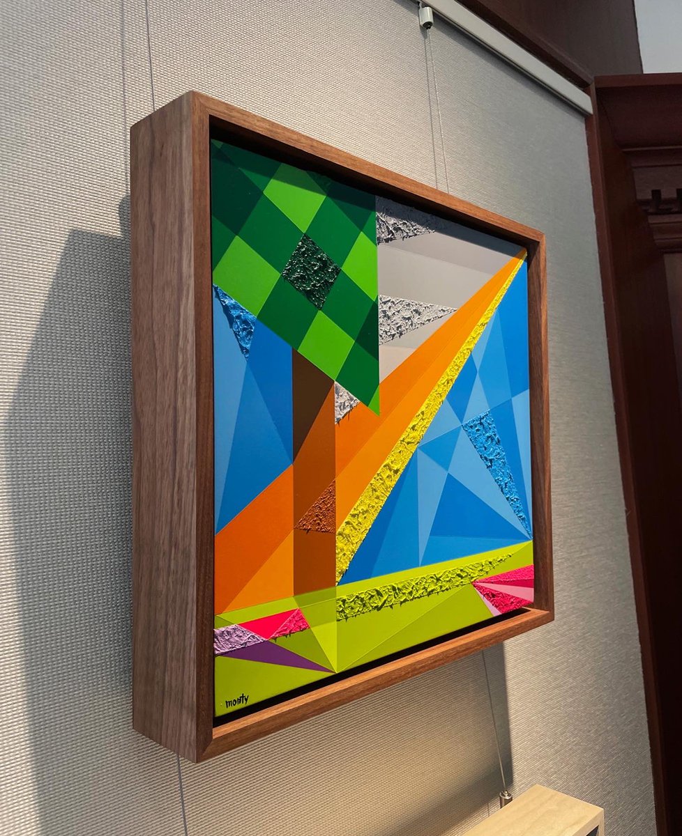 montyart's tweet photo. “Moment #49” • 13.25” x 13.25” x 2.5” • aerosol • molding paste • varnish • birch panel • custom walnut floater frame • Now in the main gallery @nemacolin Resort. Contact Amanda Hymans Shane at : art.department@nemacolin.com or call 724-329-6316. https://t.co/S4bKnmuHIU https://t.co/HNHpAHYr38