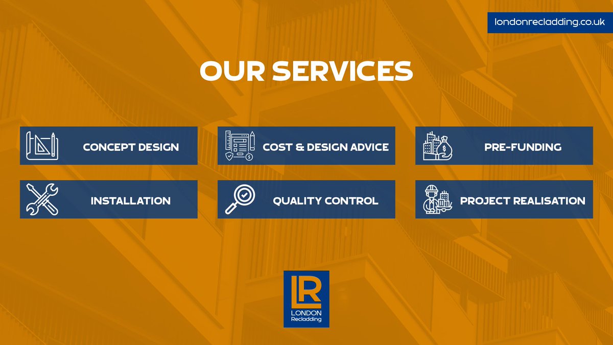 LRecladding's tweet photo. 🔸 With a professional team in-house, London Recladding is dedicated to offering a wide range of #recladding services, from concept #design, to realisation of the project.
For more information, visit our website:
🌐 https://t.co/gcH8mNMVdD
#cladding #façade #construction https://t.co/Vh0hiTzB7b