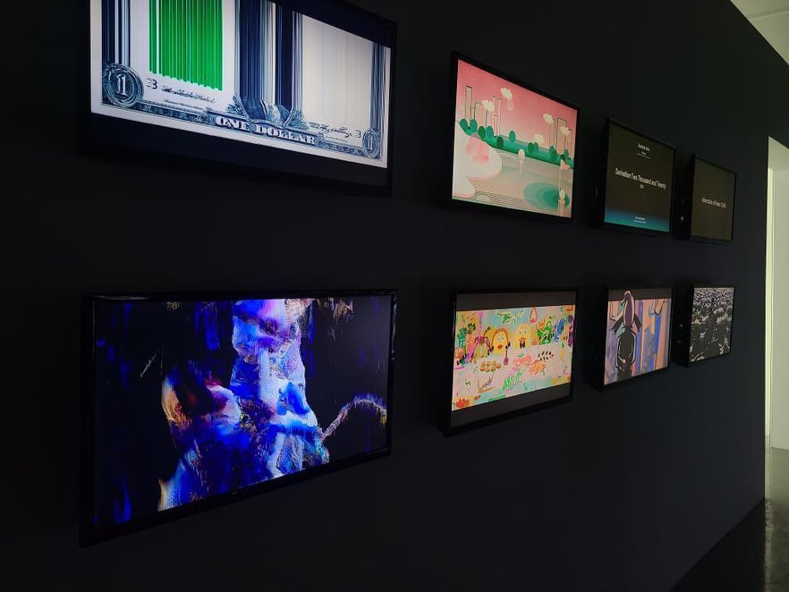 CorradinFilippo's tweet photo. GM Friends!!i am happy!! one of my NFT's is displayed in this cool exhibition !!! 🤖👁️🖖👽❤️ Art In META-VERSE
it is strange to see it in the physical world❤️
https://t.co/CZkvzfNAVm
#NFTCommunity #nftart #artscloud @AlienArtHive https://t.co/pwxeX2nCOg