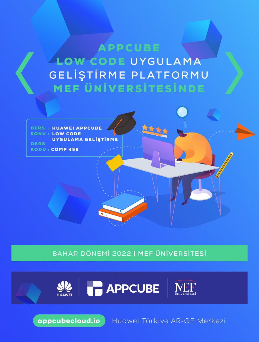 MEFuniversitesi's tweet photo. Appcube Low Code Uygulama Geliştirme Platformu MEF Üniversitesi’nde. 

@HuaweiTurkiye @MEFuniversitesi https://t.co/K3hGvr4Jv5