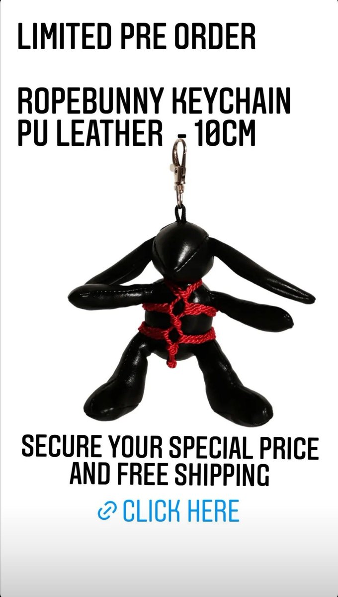rope-bunny.de/produkt/ropebu…

#ropebunny #keychain #bondage #kinbaku #handmade #handmadeleather