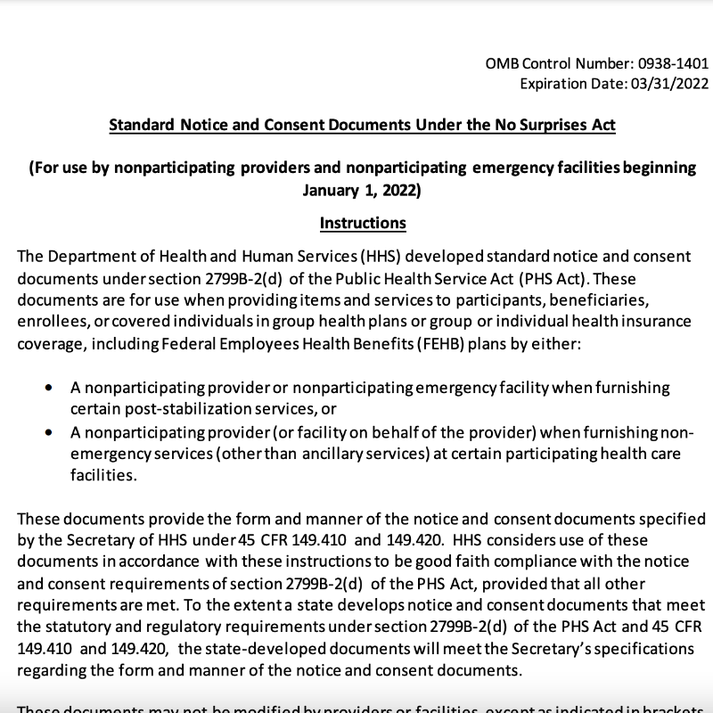 txhealthplans's tweet photo. WARNING: Do not sign a waiver that looks like the one below!
By signing this, patients waive their protects under the new #NoSurprisesAct .
#TXlege #HealthCare